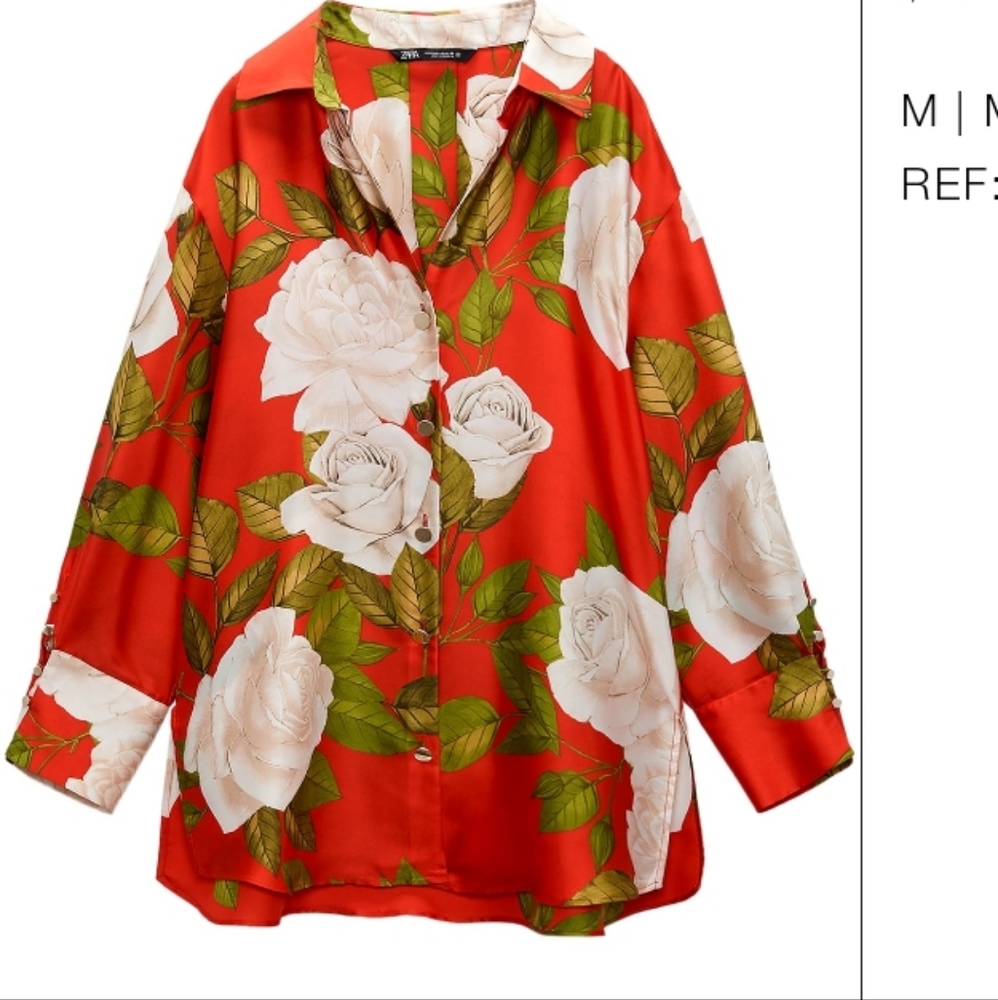 Zara Long printed shirt